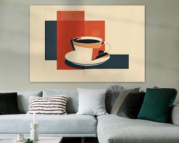 Koffiekopje - Geometrische abstractie van Poster Art Shop