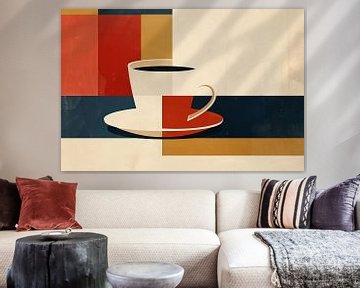 Koffie - Geometrische abstractie van Poster Art Shop