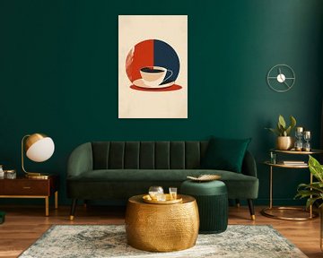 Koffie - Geometrische abstractie van Poster Art Shop