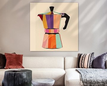 Colourful Bialetti - Coffee by Poster Art Shop