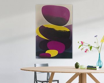 Modern abstract kunstwerk met kleurrijke vormen