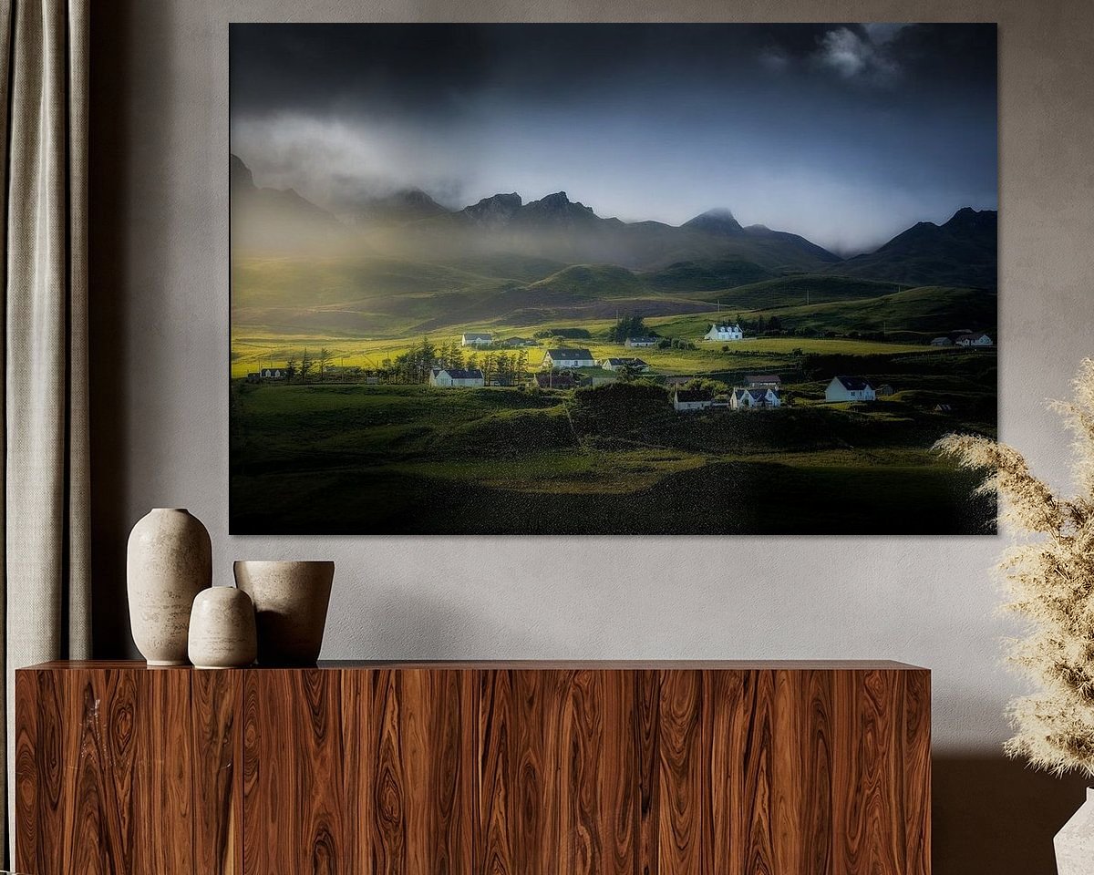Voorbeeld van het werk in een kamer