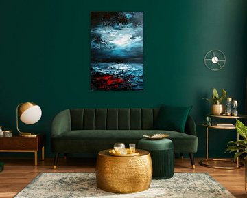 Dynamische abstracte zee- en luchtkunst van Art & Soul Creations