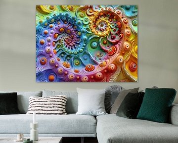 kleurrijke fractale golven van haroulita