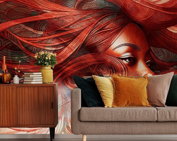 Voorbeeld van het werk in een kamer