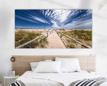 Zon, strand en zee bij Tarifa in Spanje van Voss fotografie