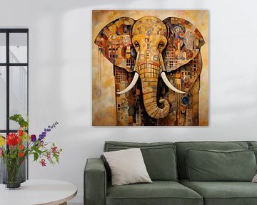 Abstracte olifant van Imagine