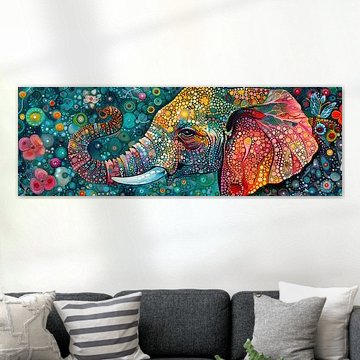 Elefanten Farbexplosion | Mosaik Tusker