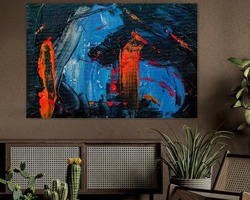 Blauw abstract van Owolan Art