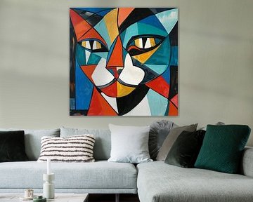 Kattenabstract van Poster Art Shop