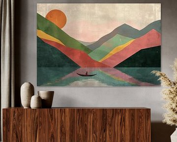 Abstract landschap van Poster Art Shop