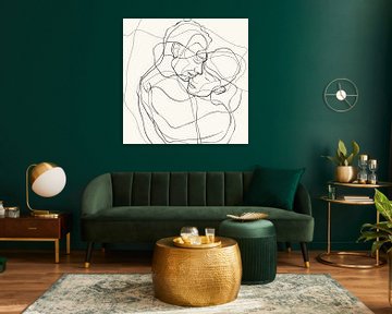 Liefde in lijntekeningen van Poster Art Shop