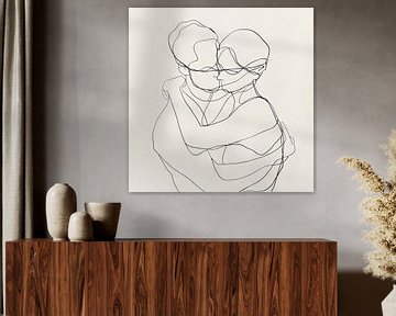 Liefde in lijntekeningen van Poster Art Shop