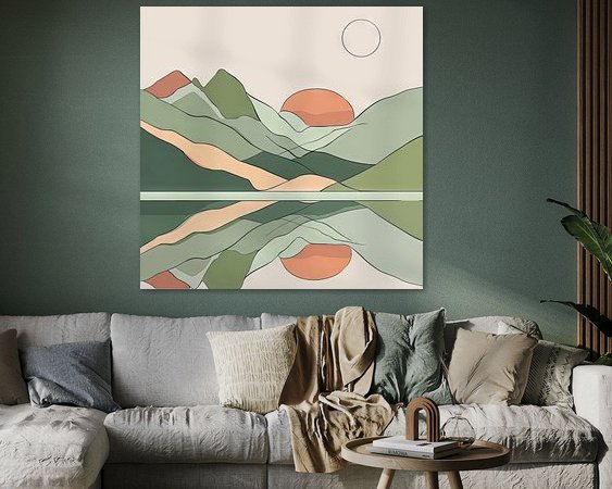 Voorbeeld van het werk in een kamer