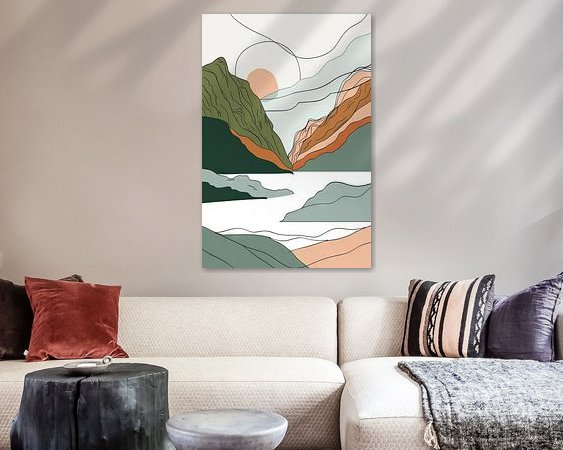 Voorbeeld van het werk in een kamer