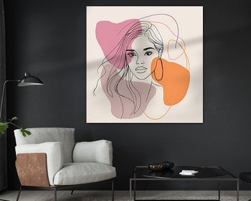 Woman in Line Art by Poster Art Shop