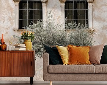 Olivenbaum vor historischer Architektur von Poster Art Shop