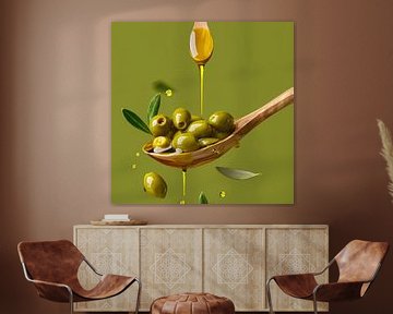 Olijven en olijfolie van Poster Art Shop