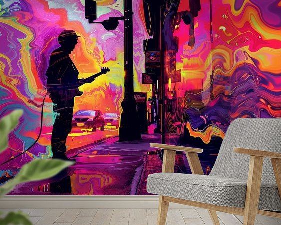 Voorbeeld van het werk in een kamer