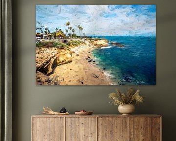 La Jolla Cove Beauty - Digitaal schilderij van Joseph S Giacalone Photography