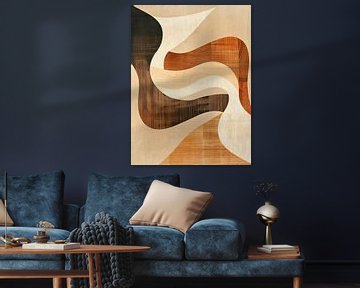 Eenvoudig abstract werk Linnen van Modern Collection