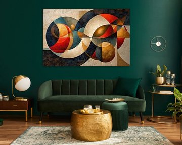 Abstracte Cirkels | Orbital Tango van Kunst Kriebels
