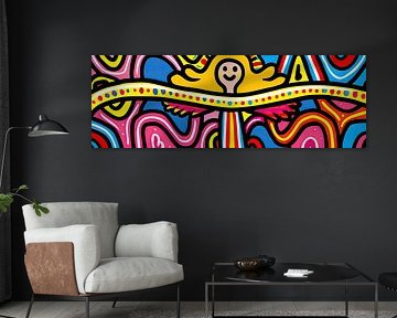 Schilderij Vrolijke Vogel | Vrij als een Vogel van ARTEO Schilderijen