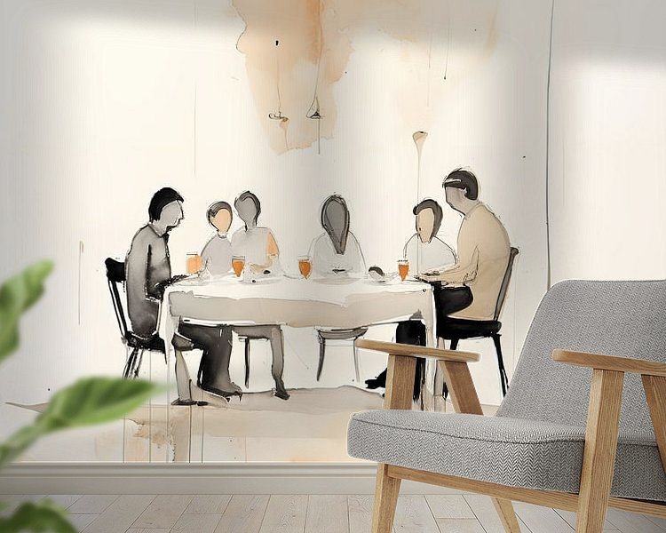 Voorbeeld van het werk in een kamer