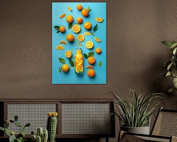 Sinaasappelsap - Sinaasappels van Poster Art Shop