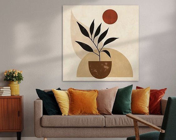 Voorbeeld van het werk in een kamer