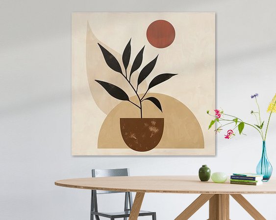 Voorbeeld van het werk in een kamer