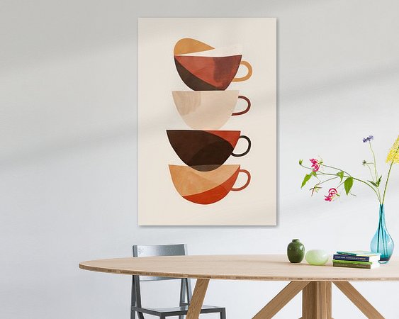 Voorbeeld van het werk in een kamer