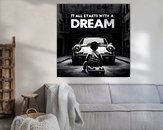 Voorbeeld van het werk in een kamer
