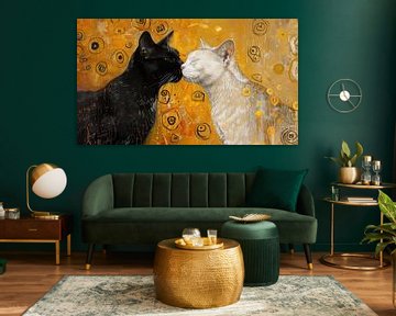 Küssende Katzen Panorama von TheXclusive Art