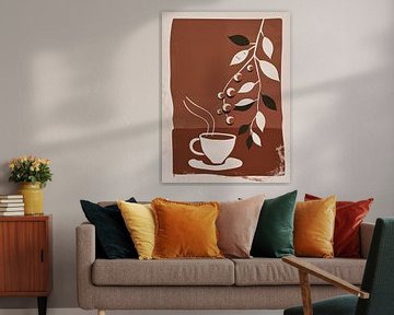 Boho koffiekopje en plant van Frank Daske | Foto & Design