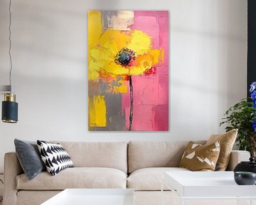 Modern Bloemen van Abstract Schilderij