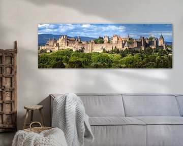 Panorama de la Cité de Carcassonne en France sur Voss photographie