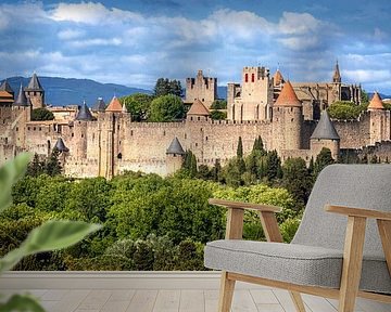 Panorama of the city of Carcassonne in France by Voss photography