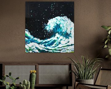Der Golf. Handgemalt mit Ölpastell. von Ineke de Rijk