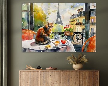 Kat in Parijs van ARTemberaubend