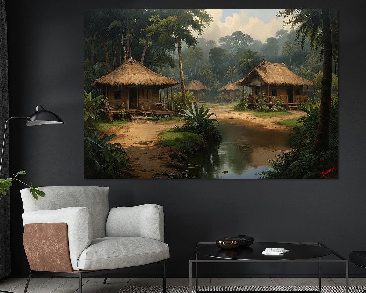 Voorbeeld van het werk in een kamer