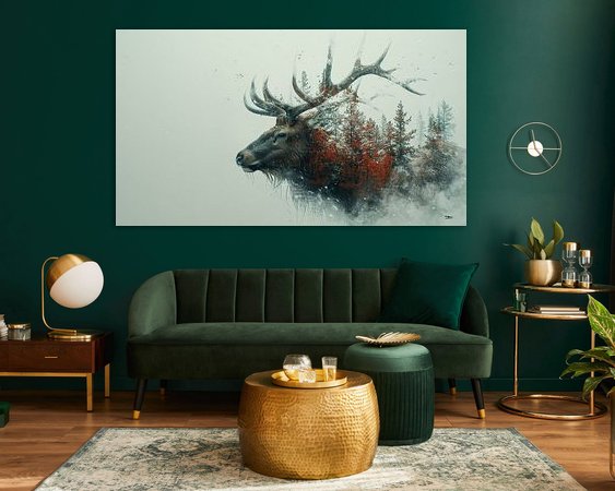 Voorbeeld van het werk in een kamer