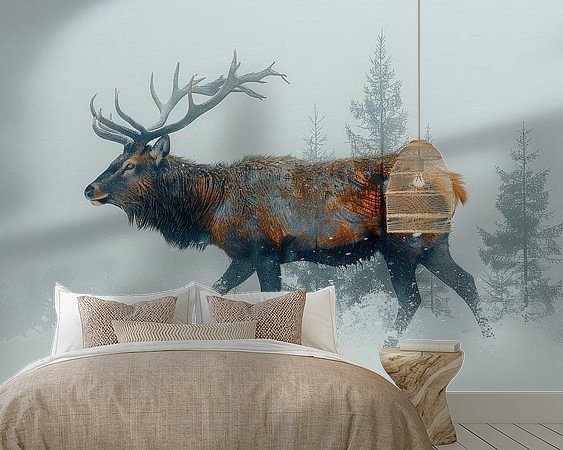 Voorbeeld van het werk in een kamer