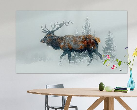 Voorbeeld van het werk in een kamer