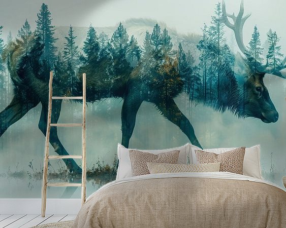 Voorbeeld van het werk in een kamer