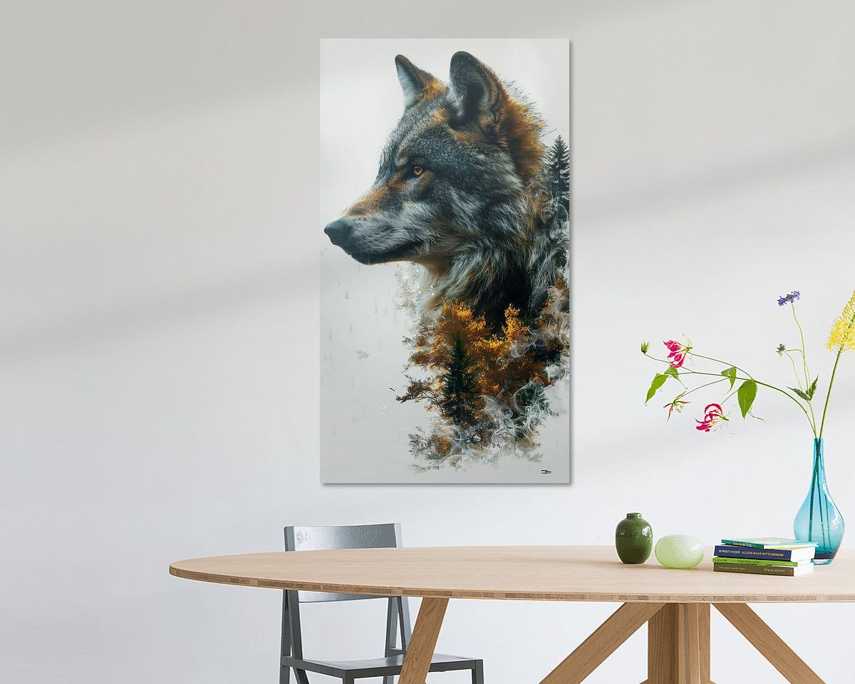 Voorbeeld van het werk in een kamer