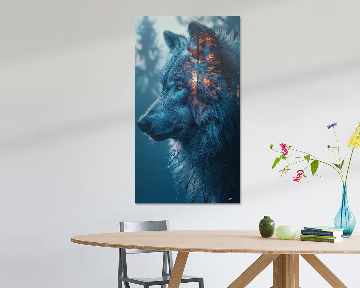 Voorbeeld van het werk in een kamer