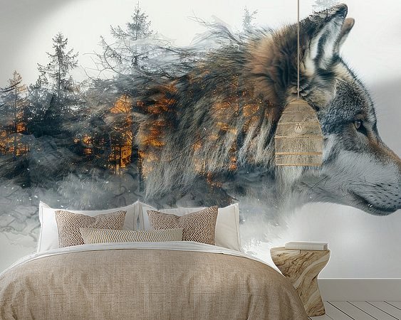 Voorbeeld van het werk in een kamer