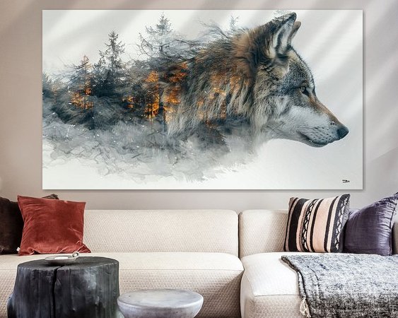 Voorbeeld van het werk in een kamer