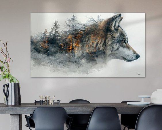 Voorbeeld van het werk in een kamer